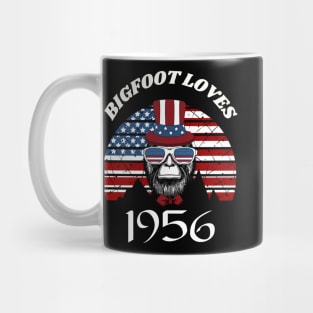 Bigfoot loves America and People born in 1956 Mug